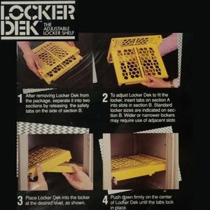 Vintage 1990s Locker Dek Adjustable Locker Shelf in Blue for School or Work